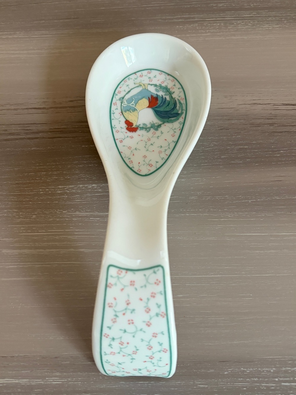 Vintage Spoon Rest George Good By Fabrizio 1985 Rooster Farmhouse Cottage Core - Picture 2 of 5